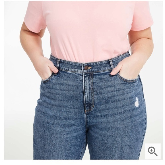 New Highrise Straight Leg Jeans With Lycra Spandex - Picture 4 of 16